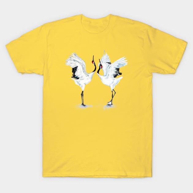 Cranes dancing T-Shirt by Goosi